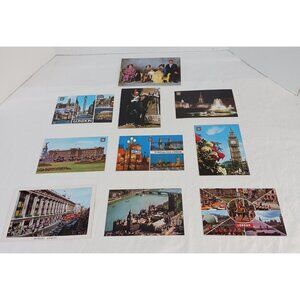 Lot of 10 Vintage Postcards England 1980's FISA- Great Britain- London Unposted